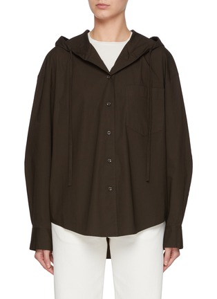 Main View - Click To Enlarge - MO&CO. - Hooded Shirt Jacket