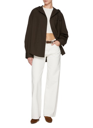 Figure View - Click To Enlarge - MO&CO. - Hooded Shirt Jacket