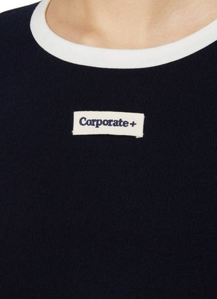  - MO&CO. - Contrast Crewneck Knit Top