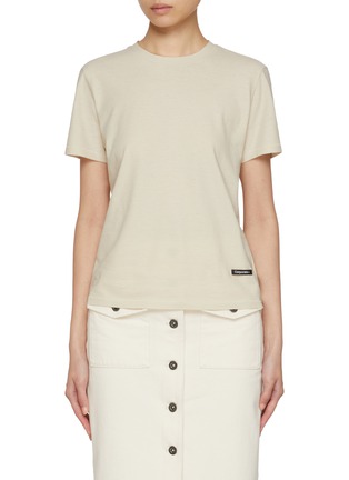 Main View - Click To Enlarge - MO&CO. - Logo Patch Cotton T-Shirt