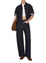 Figure View - Click To Enlarge - MO&CO. - Boxy Dark Wash Denim Jacket