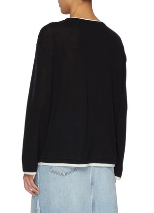 Back View - Click To Enlarge - MO&CO. - Layered Look Knit Sweater