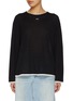 Main View - Click To Enlarge - MO&CO. - Layered Look Knit Sweater