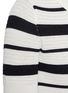  - MO&CO. - Open Collar Stripe Knit Top