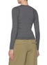 Back View - Click To Enlarge - MO&CO. - Crewneck Layered Knit Cardigan