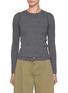 Main View - Click To Enlarge - MO&CO. - Crewneck Layered Knit Cardigan