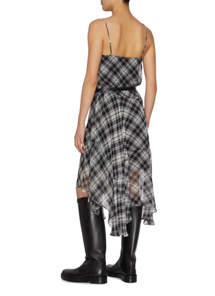 Back View - Click To Enlarge - MO&CO. - Checkered Asymmetrical Dress