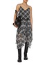 Figure View - Click To Enlarge - MO&CO. - Checkered Asymmetrical Dress
