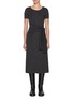 Main View - Click To Enlarge - MO&CO. - Crewneck Waist Tie Shift Dress