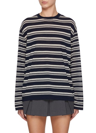 Main View - Click To Enlarge - MO&CO. - Striped Crewneck Sweater