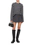 Figure View - Click To Enlarge - MO&CO. - Striped Crewneck Sweater