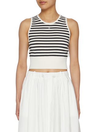 Main View - Click To Enlarge - MO&CO. - Striped Tank Top