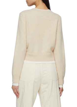 Back View - Click To Enlarge - MO&CO. - Layered Round Neck Cardigan