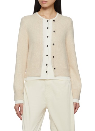 Main View - Click To Enlarge - MO&CO. - Layered Round Neck Cardigan