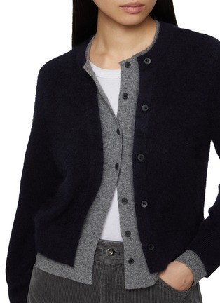  - MO&CO. - Layered Round Neck Cardigan