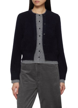 Main View - Click To Enlarge - MO&CO. - Layered Round Neck Cardigan