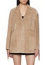 Main View - Click To Enlarge - MO&CO. - Fringed Suede Jacket