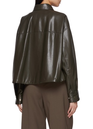 Back View - Click To Enlarge - MO&CO. - Faux Leather Bike Jacket