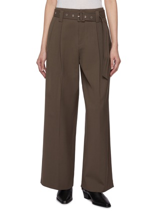 Main View - Click To Enlarge - MO&CO. - Wide Leg Belted Pants