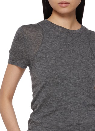  - MO&CO. - Short Sleeve Wool Knit Top