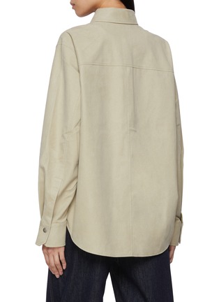 Back View - Click To Enlarge - MO&CO. - Oversized Faux Leather Shirt Jacket