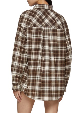 Back View - Click To Enlarge - MO&CO. - Long Sleeve Chequered Shirt