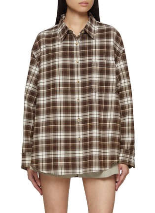 Main View - Click To Enlarge - MO&CO. - Long Sleeve Chequered Shirt