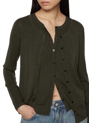  - MO&CO. - Layered Wool Cardigan Set