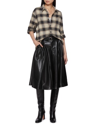 Figure View - Click To Enlarge - MO&CO. - High Waist Pleated Midi Skirt