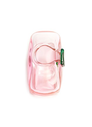 Detail View - Click To Enlarge - HENRY DEAN - Clutch Glass Vase — Clear Pink