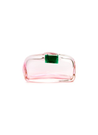 Main View - Click To Enlarge - HENRY DEAN - Clutch Glass Vase — Clear Pink