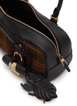 Detail View - Click To Enlarge - LOEWE - Amazona 23 Cropped Tartan Leather Handbag
