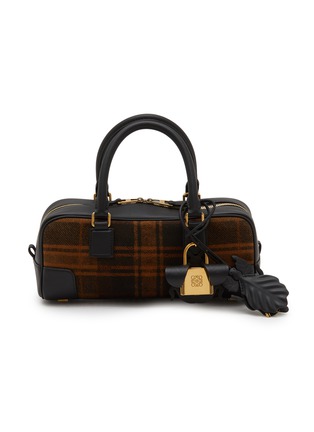 Main View - Click To Enlarge - LOEWE - Amazona 23 Cropped Tartan Leather Handbag