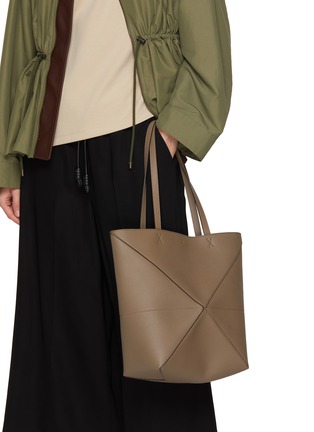 Figure View - Click To Enlarge - LOEWE - Medium Puzzle Fold Leather Tote Bag