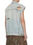 Back View - Click To Enlarge - NOIR - Distressed Light Wash Gilet