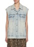 Main View - Click To Enlarge - NOIR - Distressed Light Wash Gilet