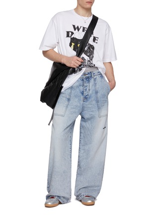 Figure View - Click To Enlarge - WE11DONE - Logo Embroidered Carpenter Jeans