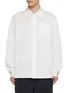 Main View - Click To Enlarge - WE11DONE - Removable Double Collar Cotton Shirt