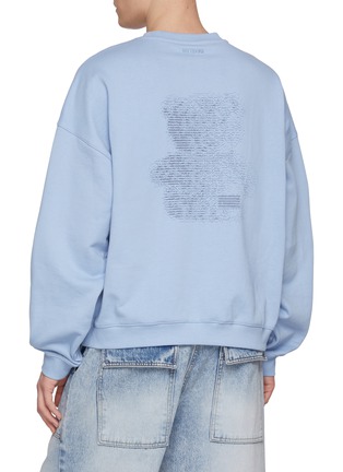 Back View - Click To Enlarge - WE11DONE - Coding Teddy Graphic Cotton Sweatshirt