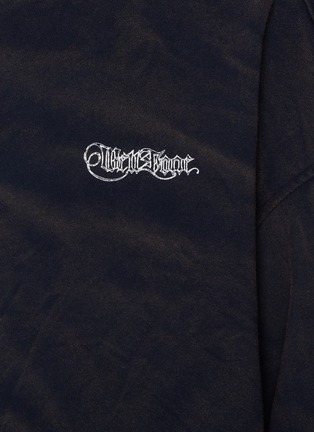  - WE11DONE - Washed Gothic Logo Cotton Zip Up Hoodie