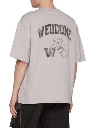 Back View - Click To Enlarge - WE11DONE - University Logo Graphic Cotton T-Shirt