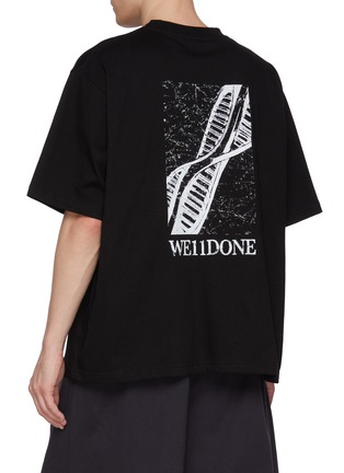 Back View - Click To Enlarge - WE11DONE - Teddy ID Graphic Cotton T-Shirt