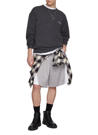 Figure View - Click To Enlarge - WE11DONE - Tape Logo Merino Wool Sweater