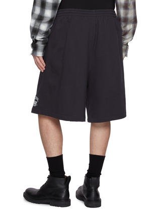 Back View - Click To Enlarge - WE11DONE - University Logo Cotton Sweatshorts
