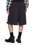 Back View - Click To Enlarge - WE11DONE - University Logo Cotton Sweatshorts
