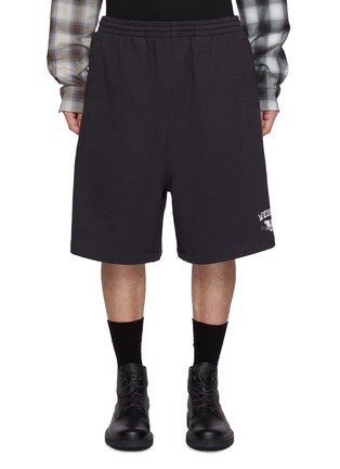 Main View - Click To Enlarge - WE11DONE - University Logo Cotton Sweatshorts