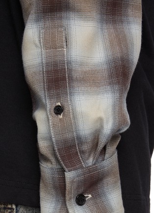  - WE11DONE - Patchwork Hooded Cotton Jersey T-Shirt