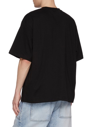 Back View - Click To Enlarge - WE11DONE - Pearl 1506 Embellished Cotton T-Shirt