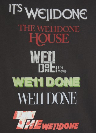  - WE11DONE - Multi Horror Movie Logo Cotton T-Shirt