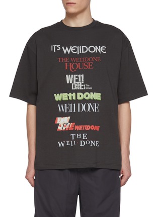 Main View - Click To Enlarge - WE11DONE - Multi Horror Movie Logo Cotton T-Shirt